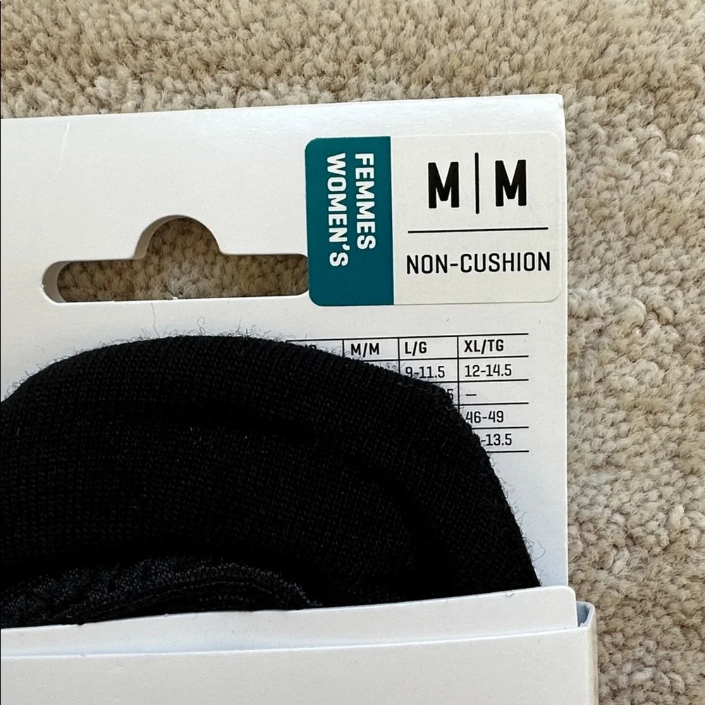 2 Pairs of NWT Smartwool Everyday No Show Socks Black Merino Wool Blend Medium